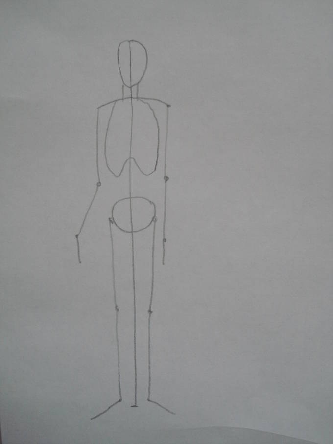 как нарисовать человека рисуем скелет